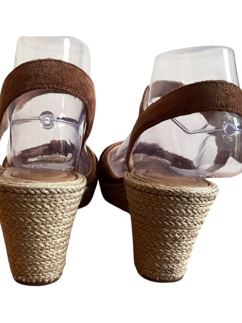 Born Ladue Brown Suede Leather Espadrille Wedge Sandals Size 8
